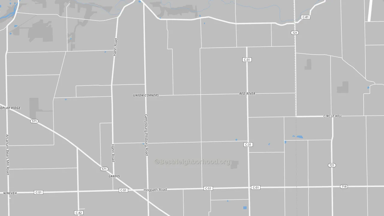 Transit Grade map of Red River, OH
