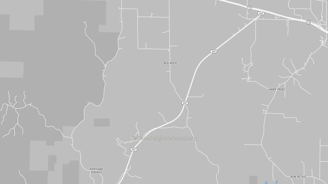 Transit Grade map of Red Rock, AL