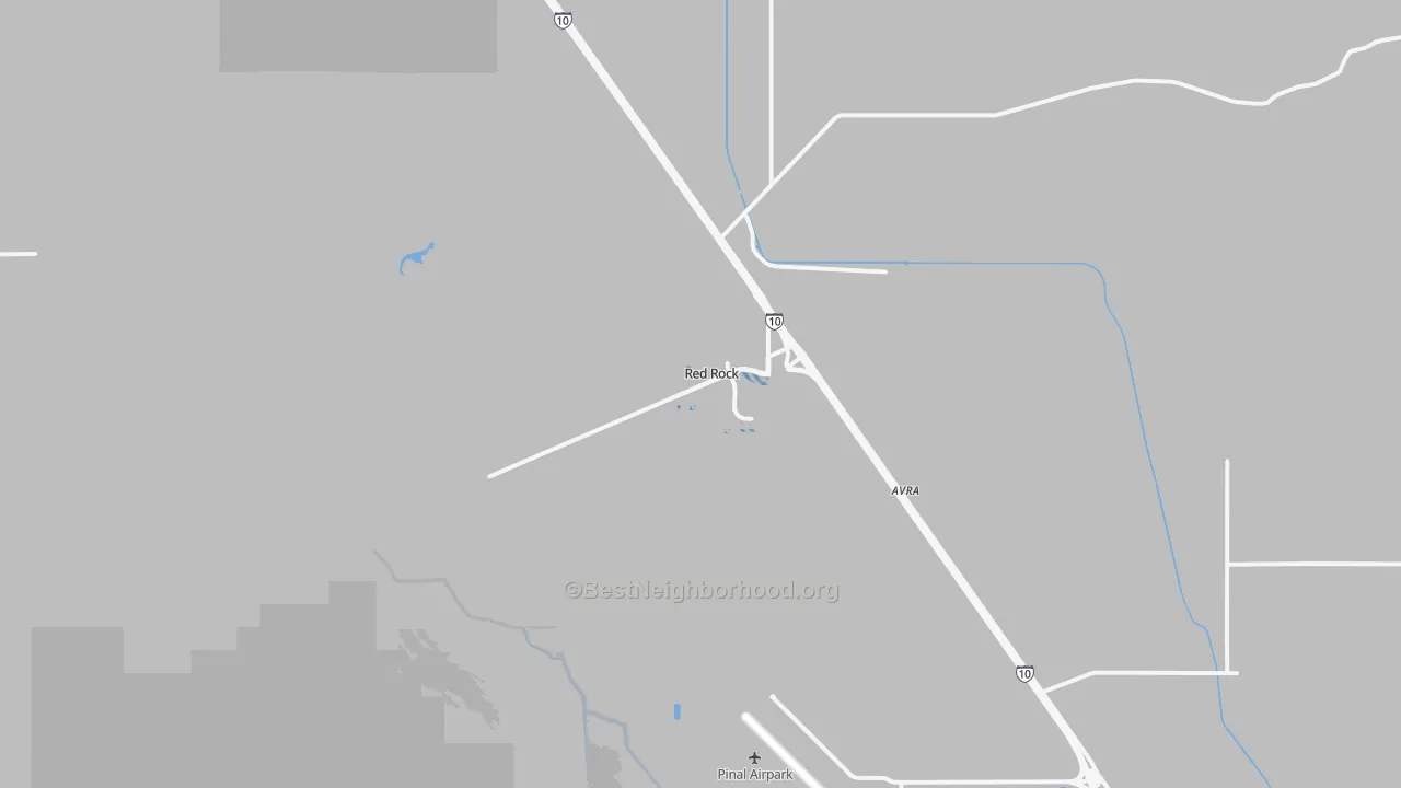 Transit Grade map of Red Rock, AZ