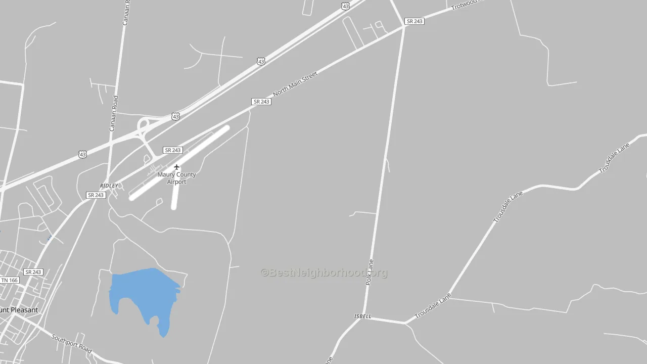Transit Grade map of Red Row, TN