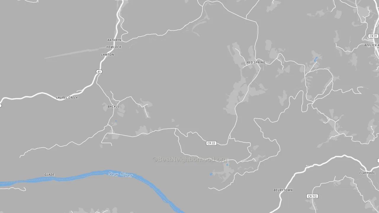 Transit Grade map of Red Spring, WV