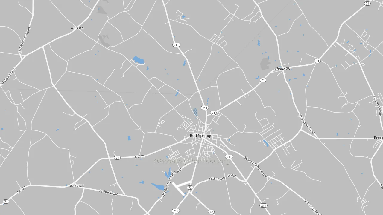 Transit Grade map of Red Springs, NC