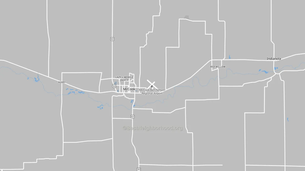 Transit Grade map of Red Willow County, NE