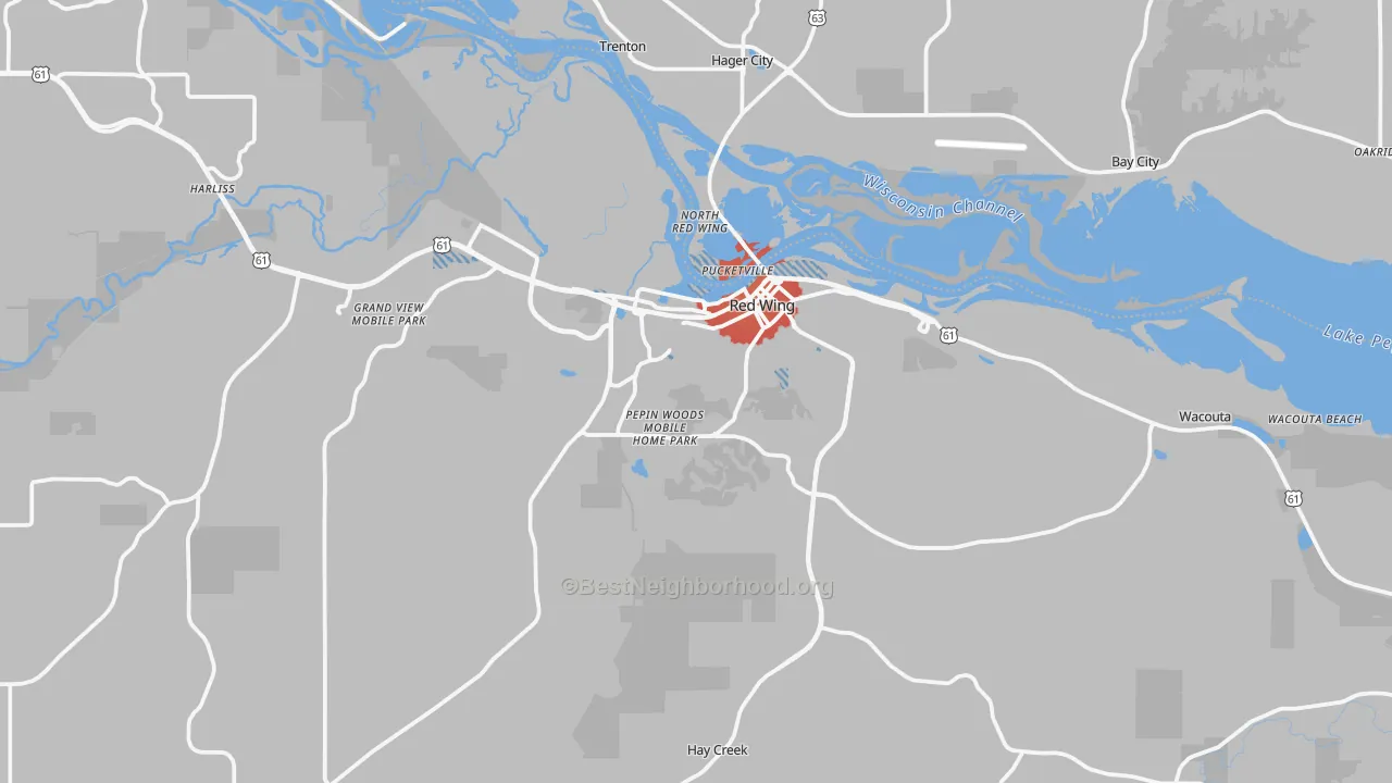 Transit Grade map of Red Wing, MN