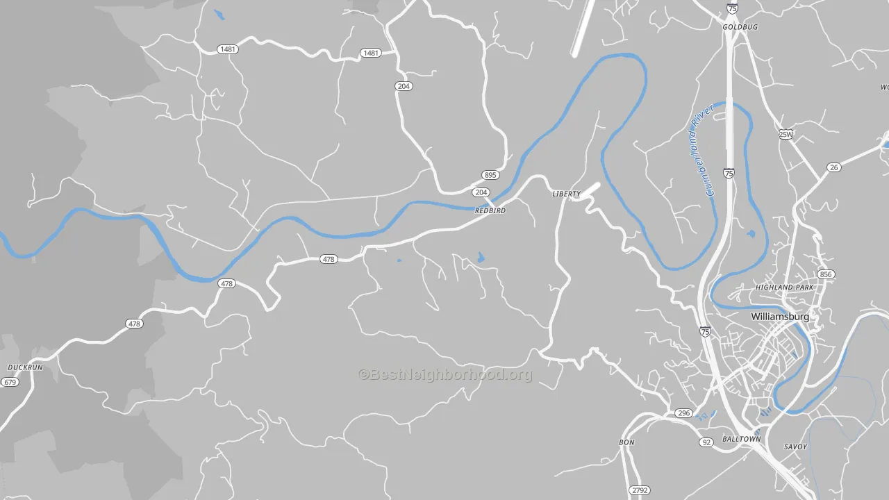 Transit Grade map of Redbird, KY