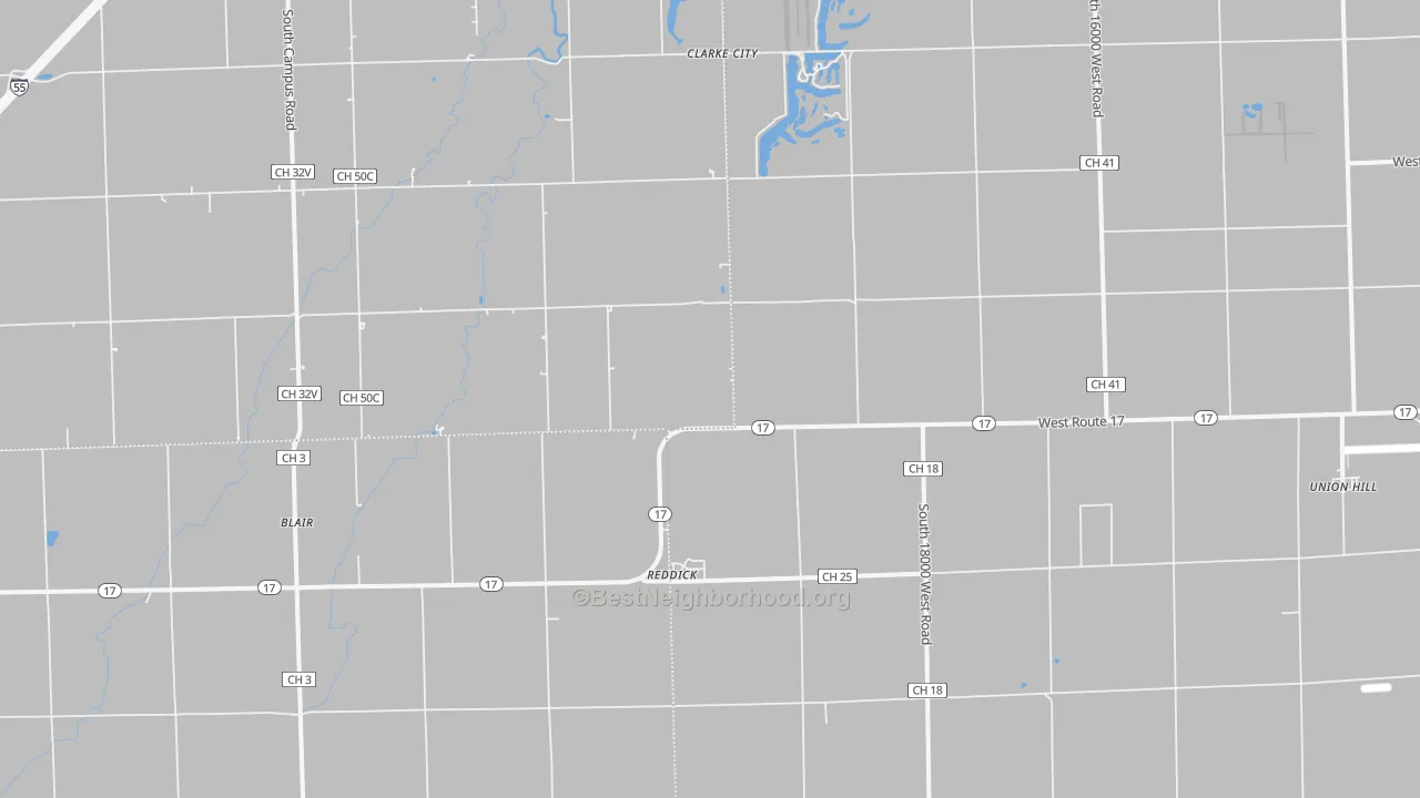 Transit Grade map of Reddick, IL