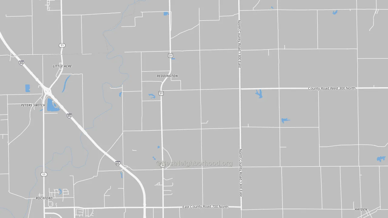 Transit Grade map of Reddington, IN