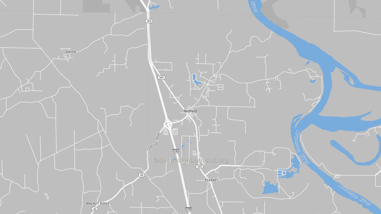 Transit Grade map of Redfield, AR