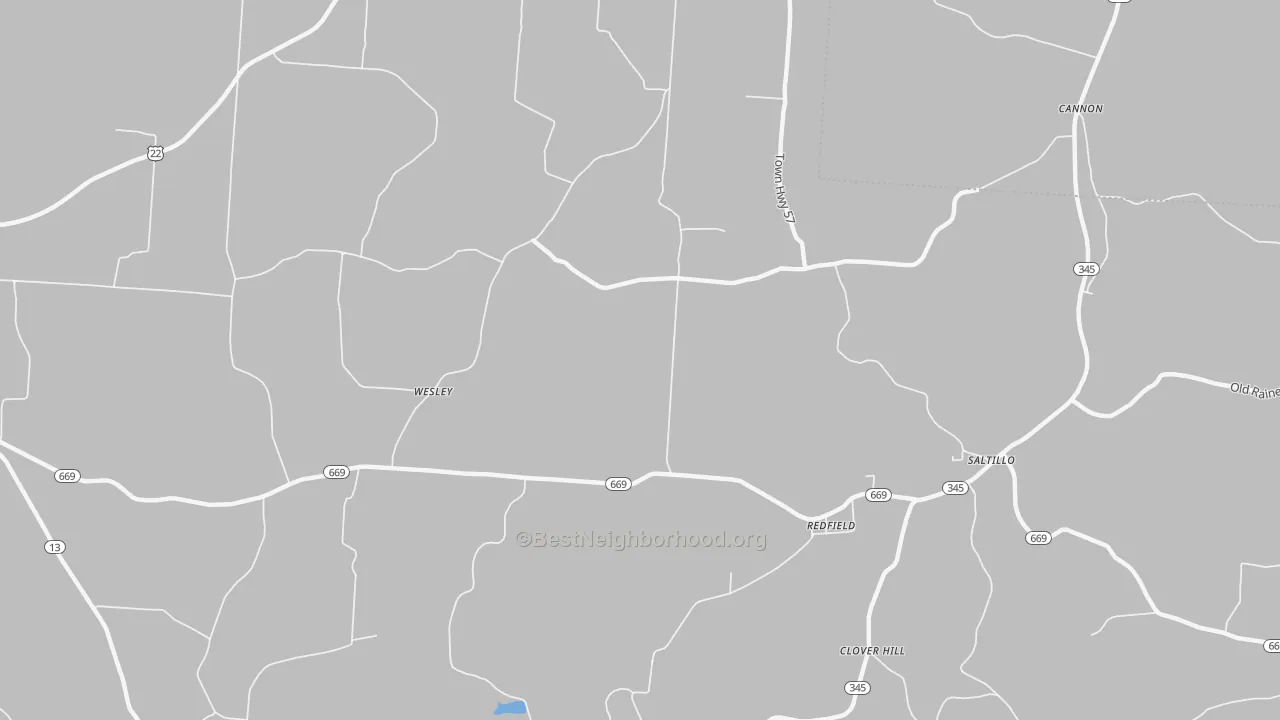 Transit Grade map of Redfield, OH