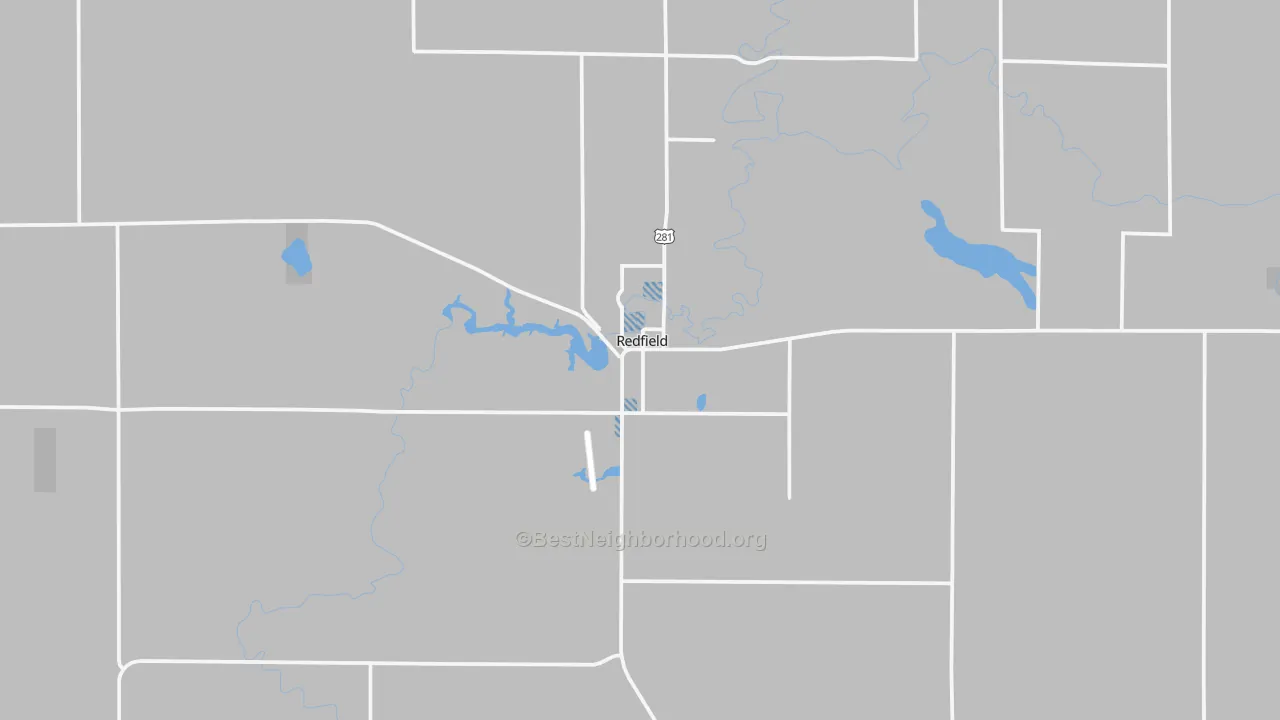 Transit Grade map of Redfield, SD
