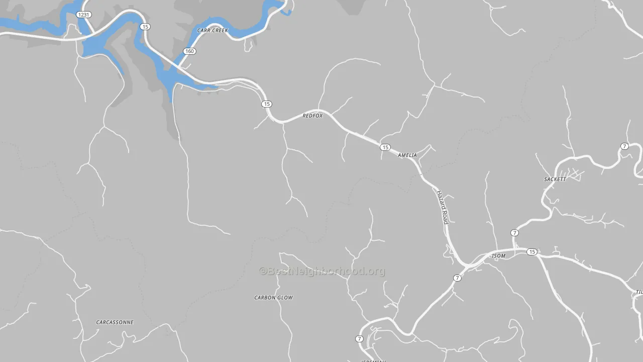 Transit Grade map of Redfox, KY