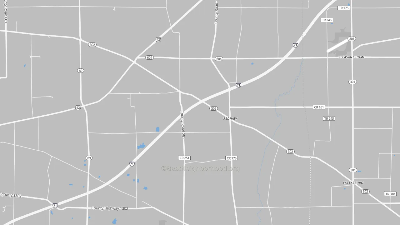 Transit Grade map of Redhaw, OH