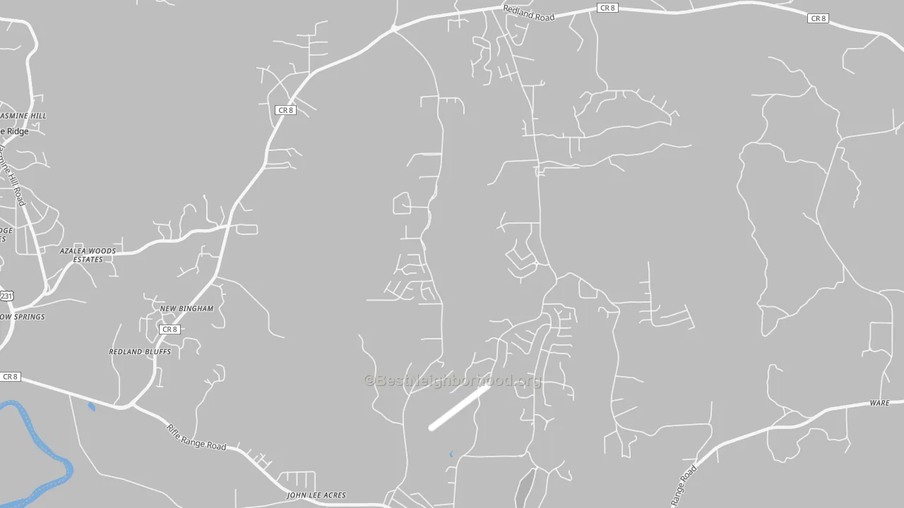 Transit Grade map of Redland, AL