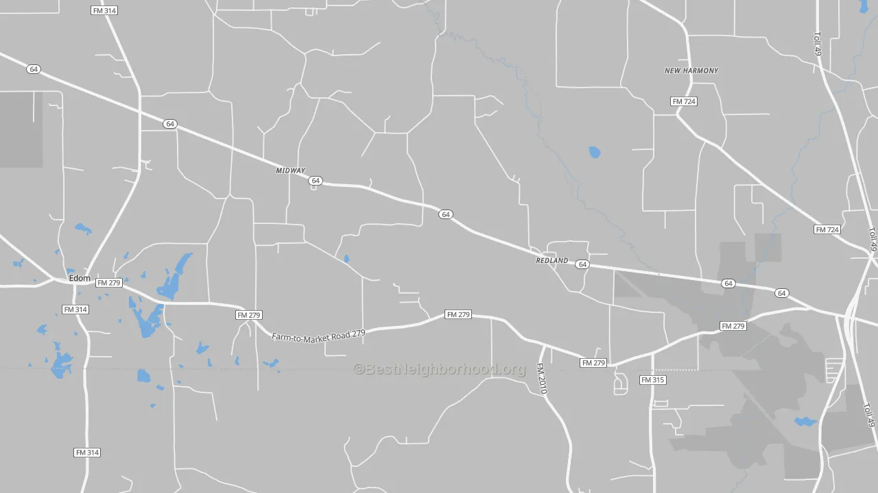 Transit Grade map of Redland, TX