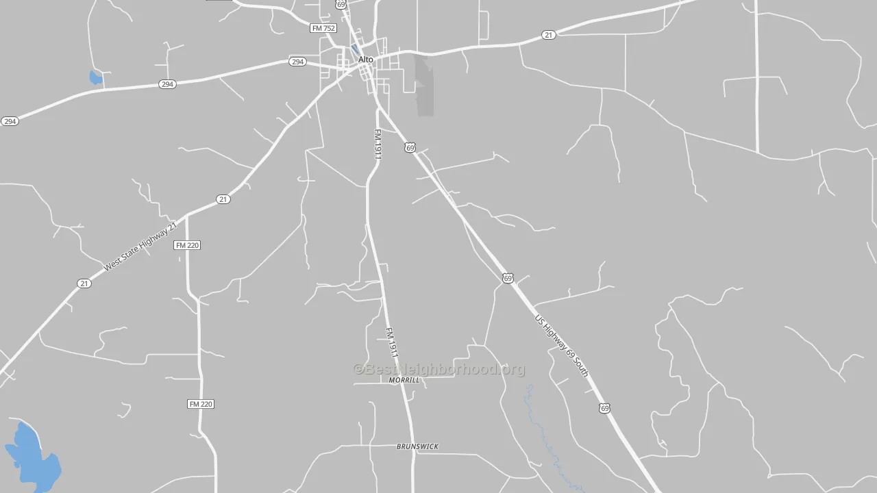 Transit Grade map of Redlawn, TX