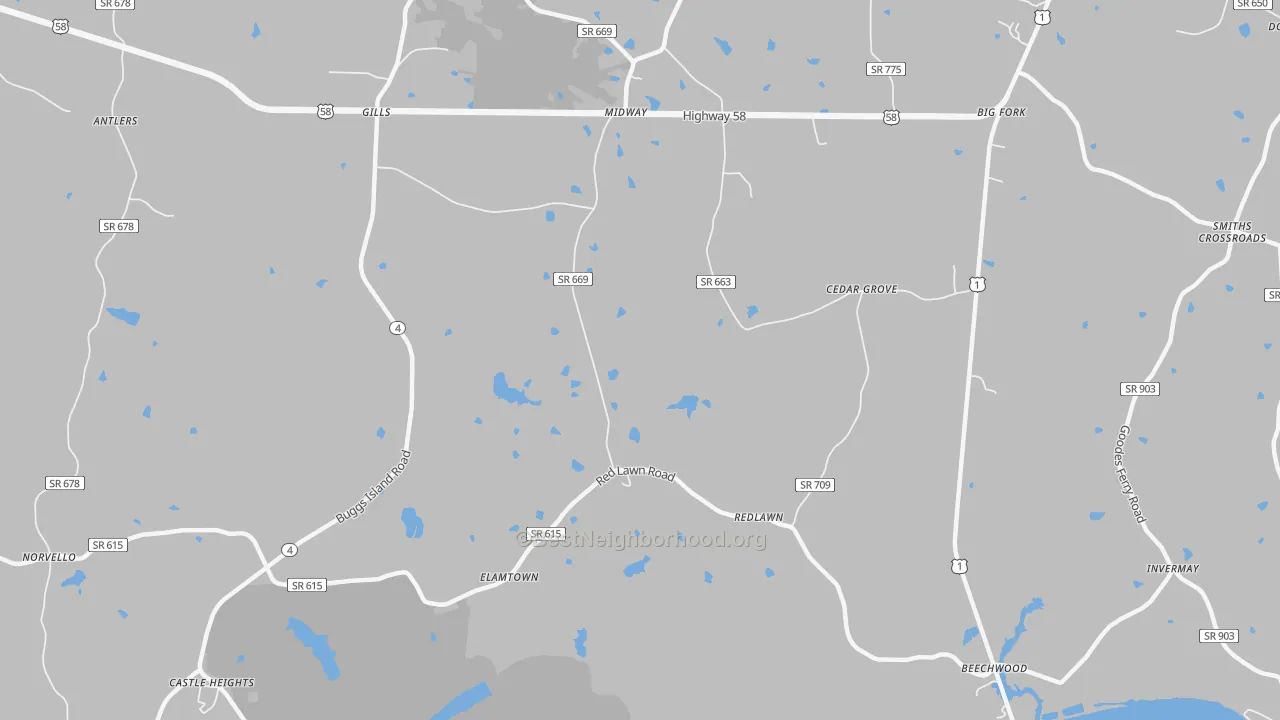 Transit Grade map of Redlawn, VA