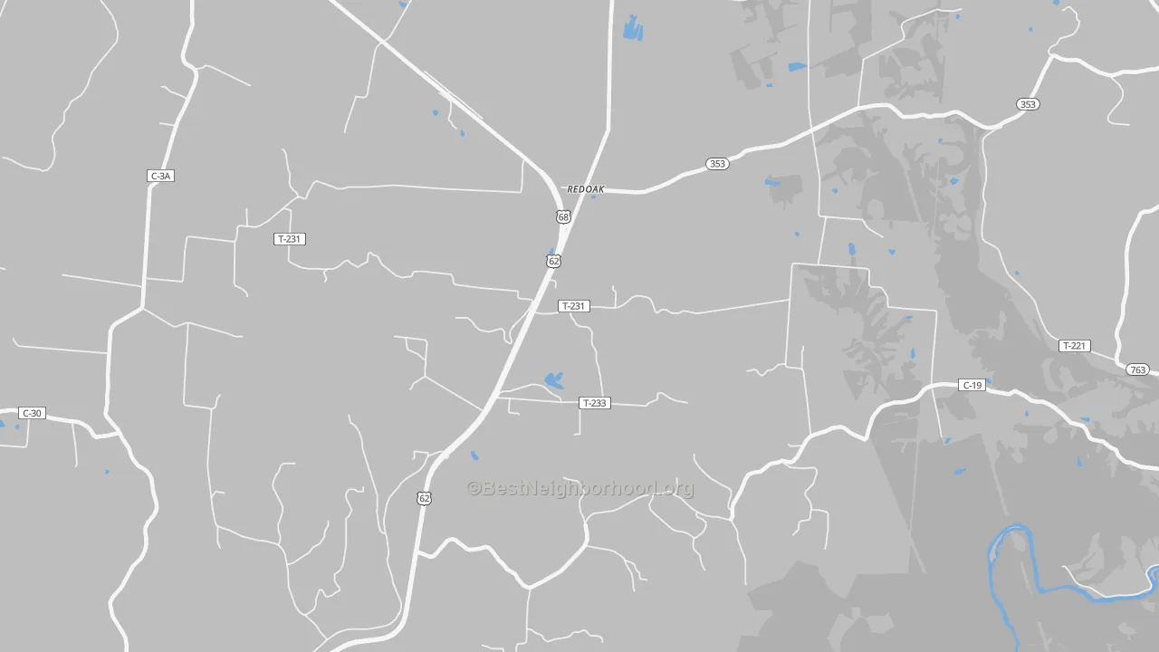 Transit Grade map of Redoak, OH