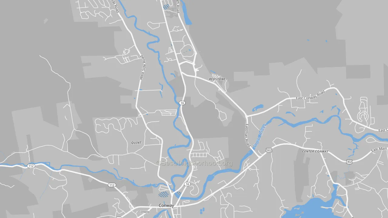 Transit Grade map of Redstone, NH