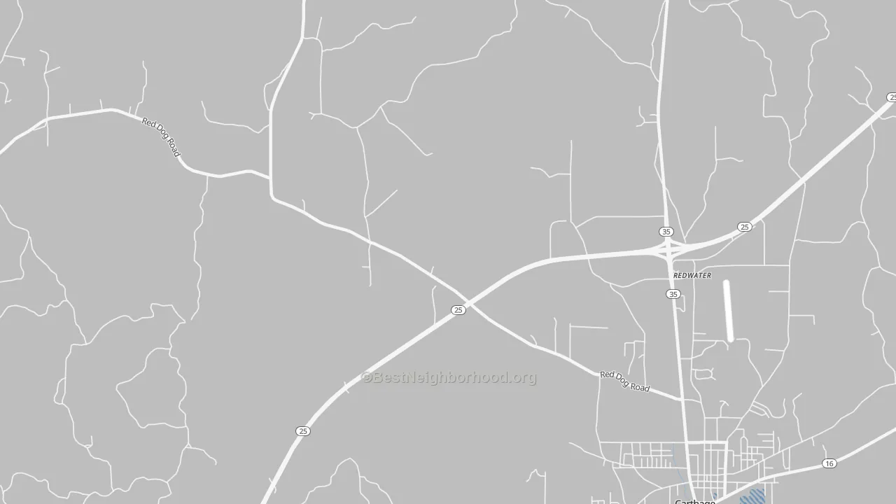 Transit Grade map of Redwater, MS