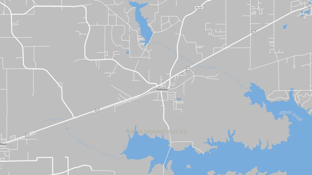 Transit Grade map of Redwater, TX