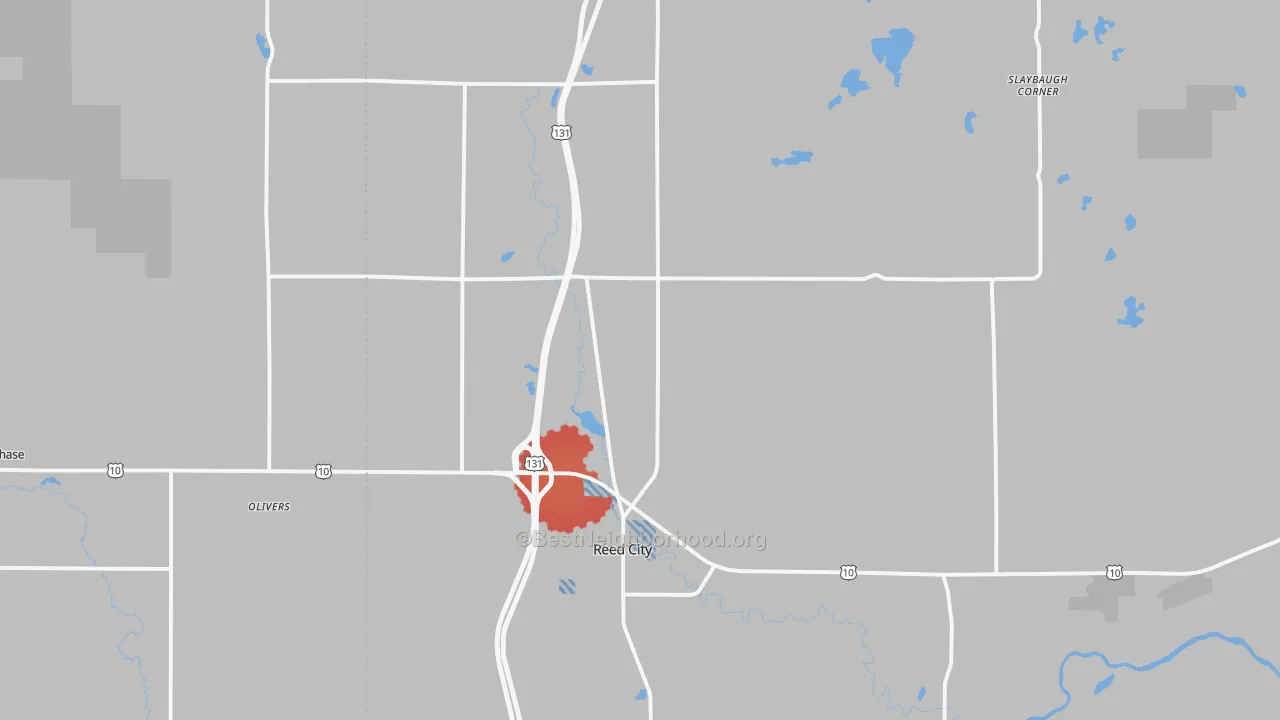 Transit Grade map of Reed City, MI