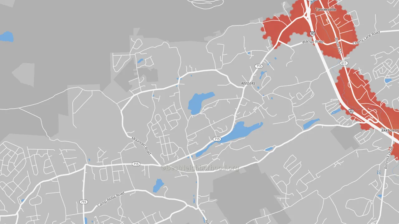 Transit Grade map of Reeders, PA