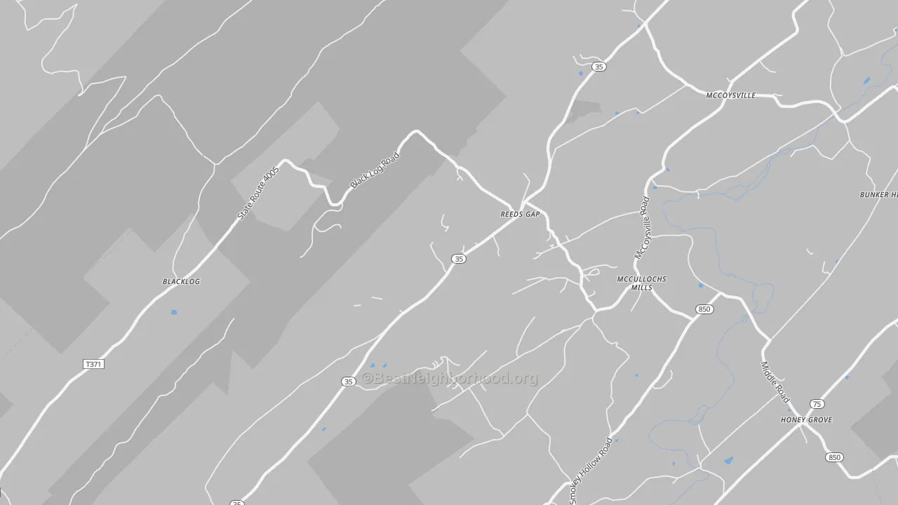 Transit Grade map of Reeds Gap, PA