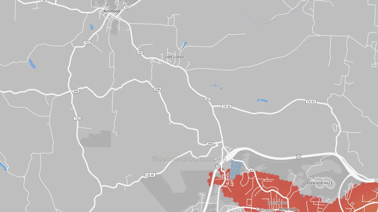 Transit Grade map of Reeds Mill, OH