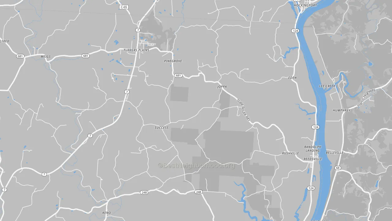 Transit Grade map of Reedsville, OH