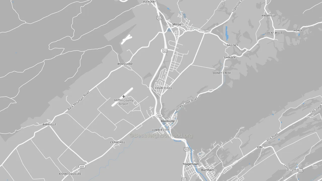 Transit Grade map of Reedsville, PA