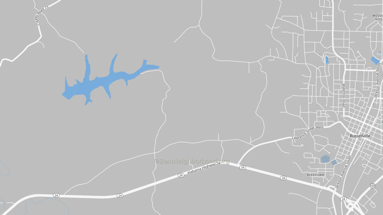 Transit Grade map of Reedtown, AL