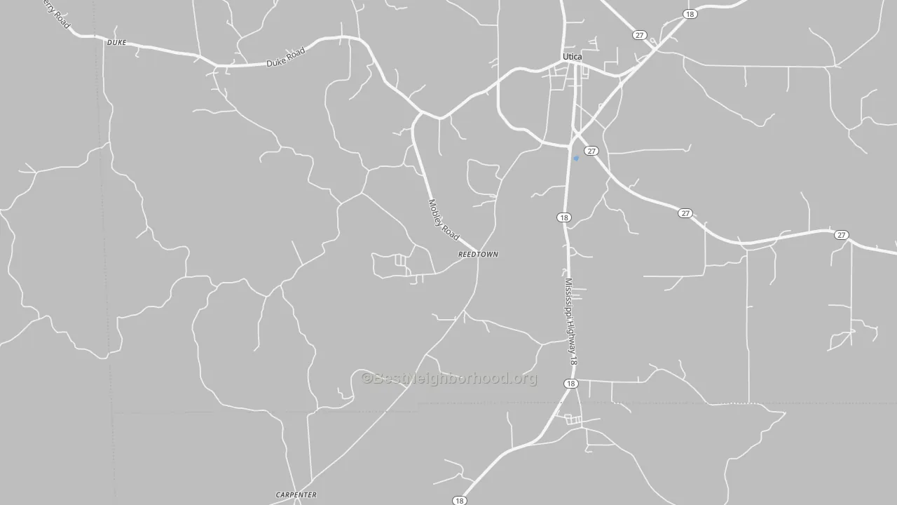 Transit Grade map of Reedtown, MS