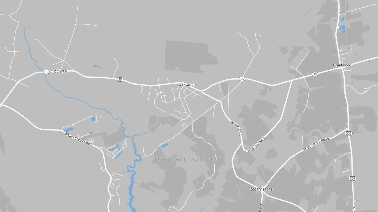 Transit Grade map of Reelsboro, NC