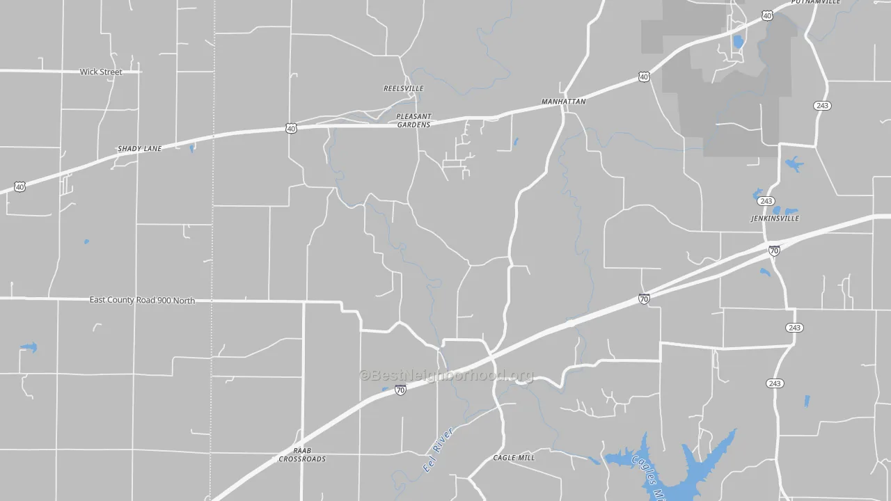 Transit Grade map of Reelsville, IN