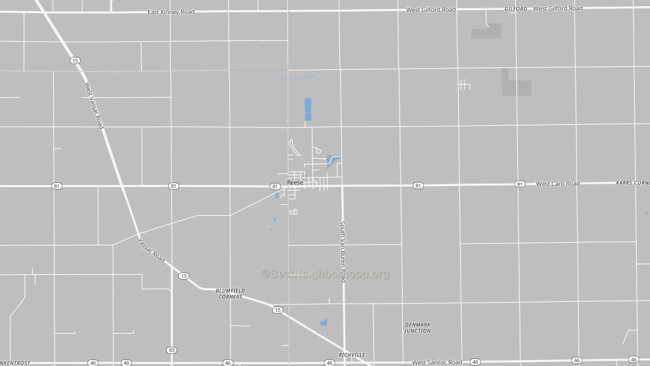 Transit Grade map of Reese, MI