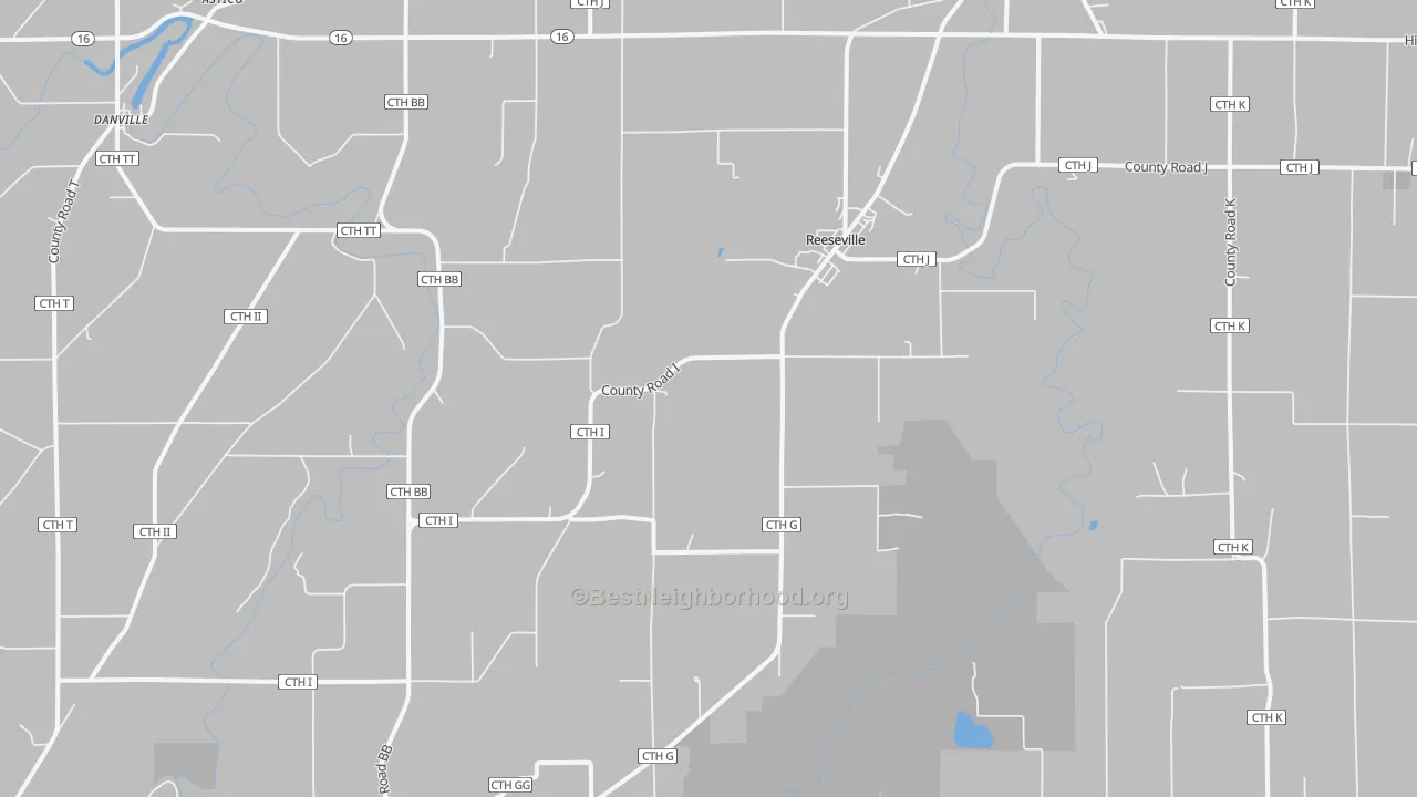 Transit Grade map of Reeseville, WI