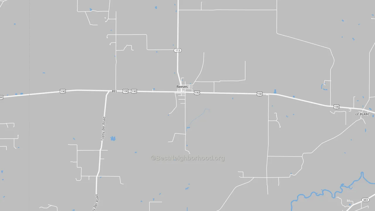 Transit Grade map of Reeves, LA