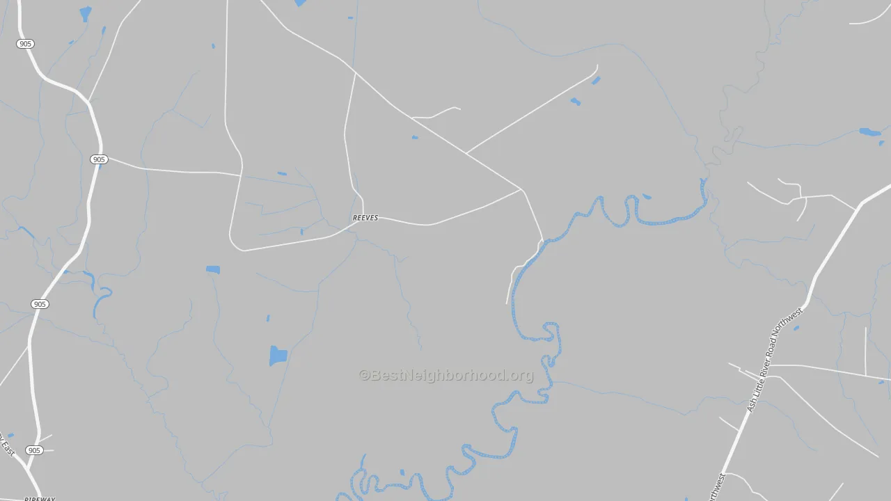 Transit Grade map of Reeves, NC