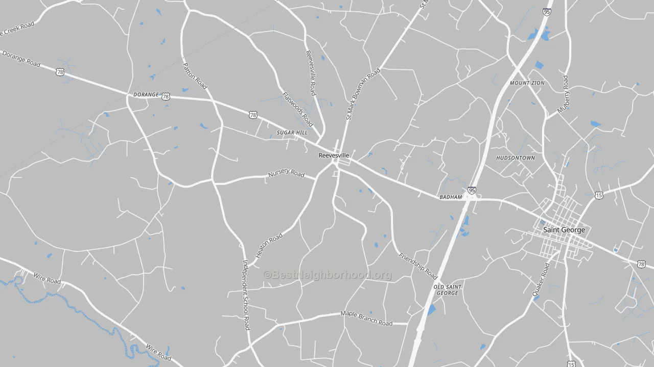 Transit Grade map of Reevesville, SC
