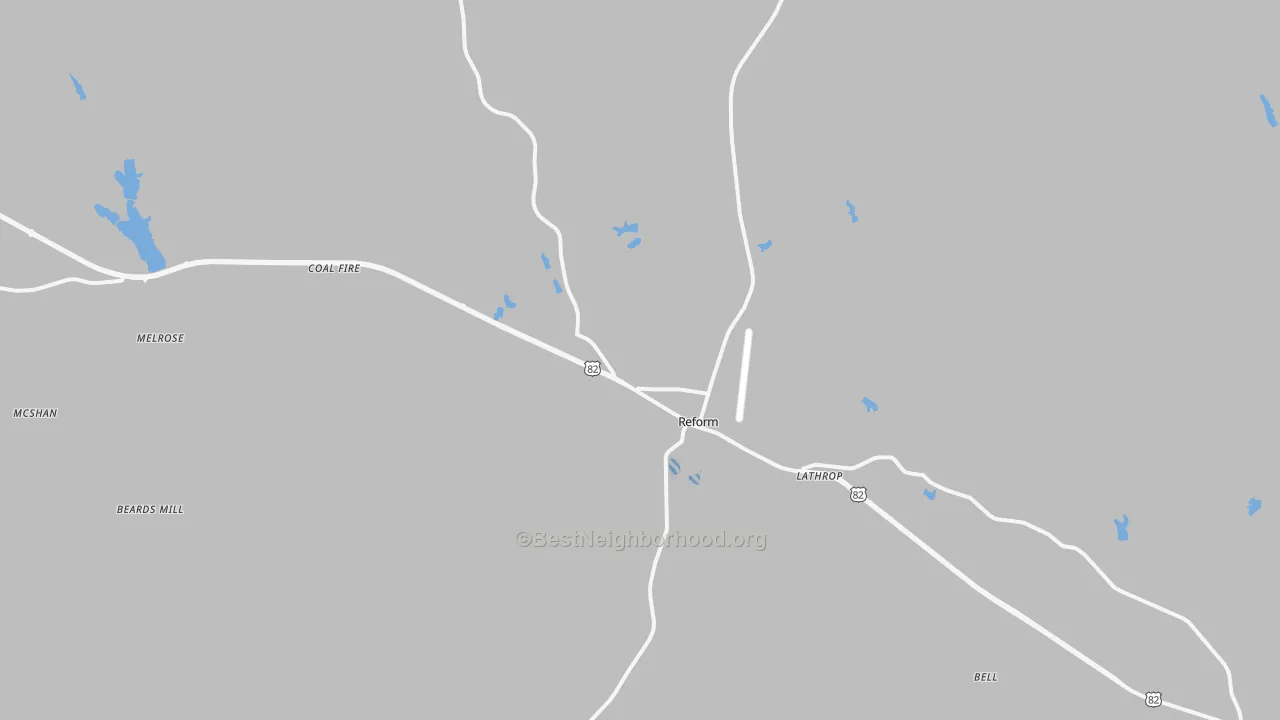 Transit Grade map of Reform, AL