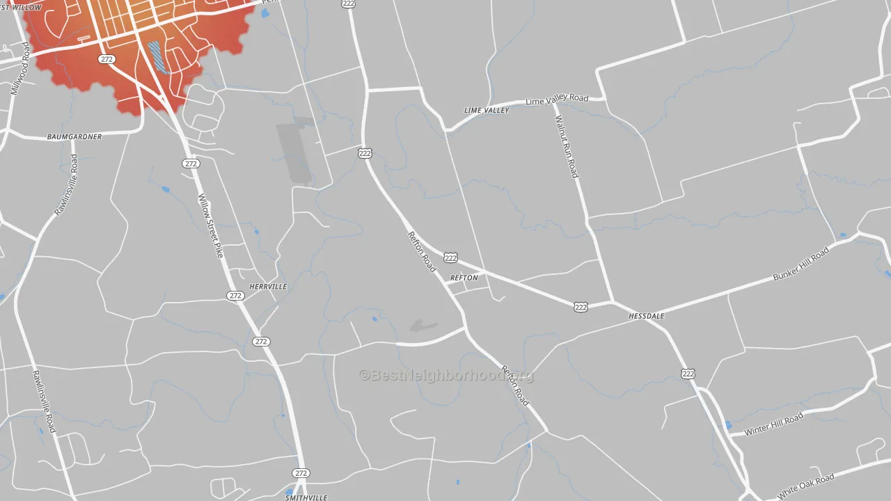 Transit Grade map of Refton, PA