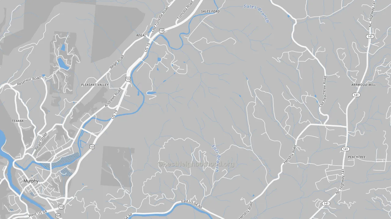 Transit Grade map of Regal, NC