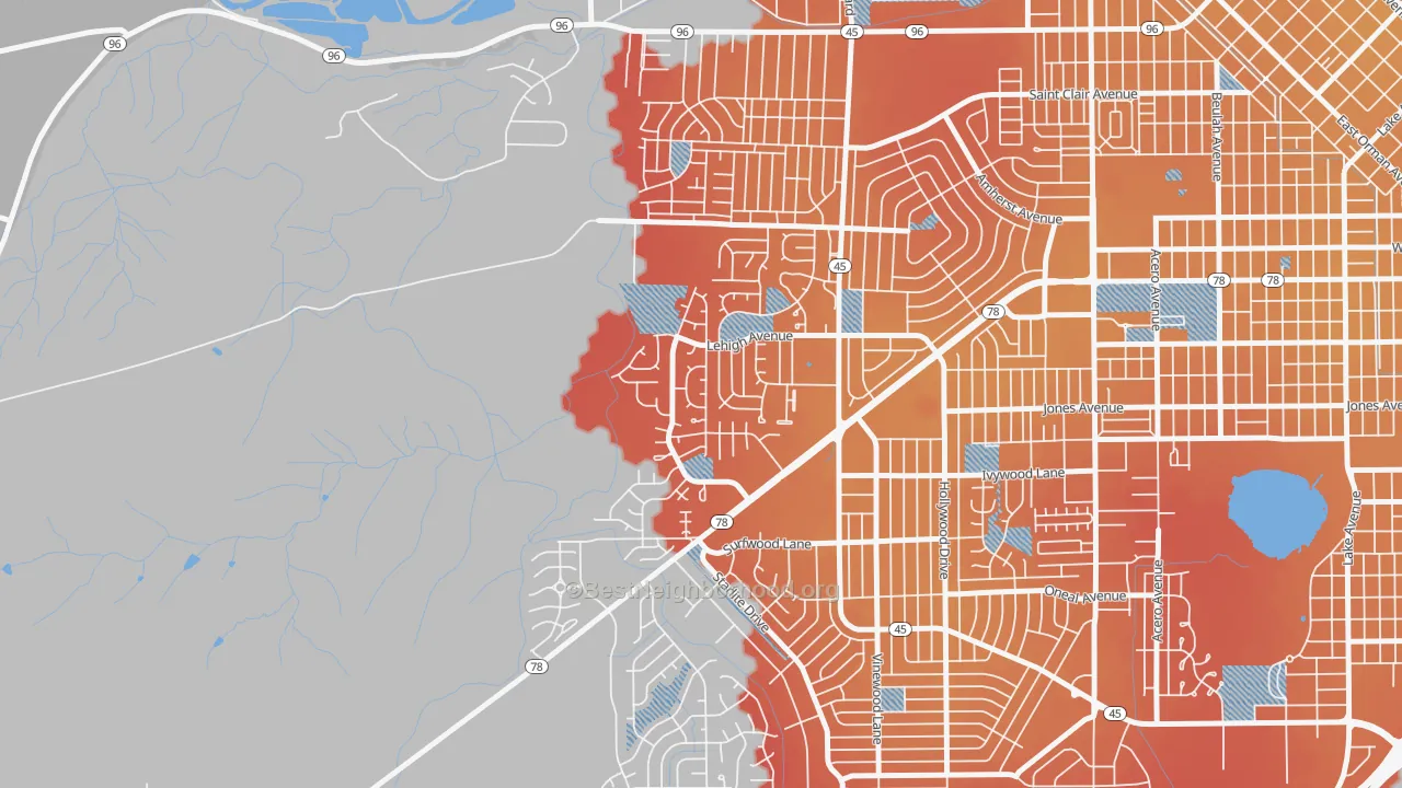 Transit Grade map of Regency, Pueblo, CO
