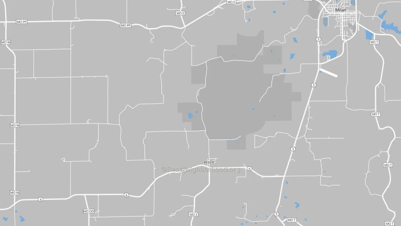 Transit Grade map of Reger, MO