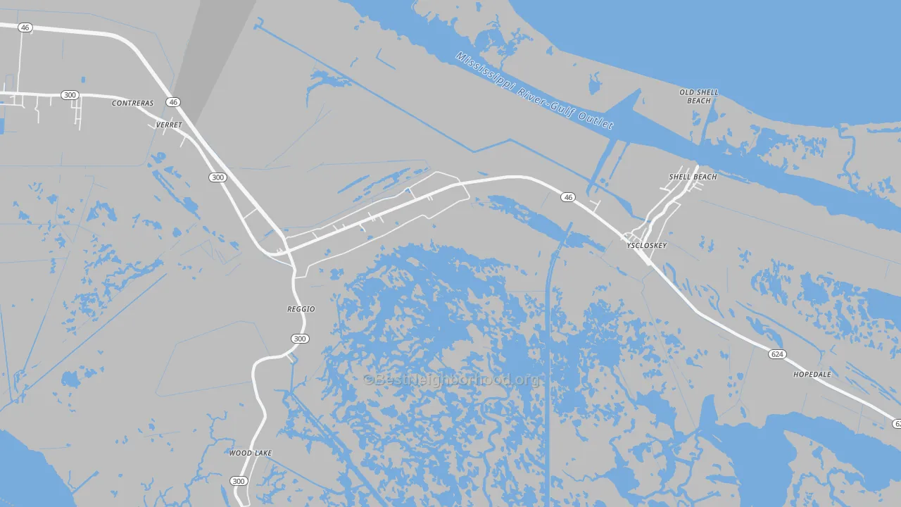 Transit Grade map of Reggio, LA