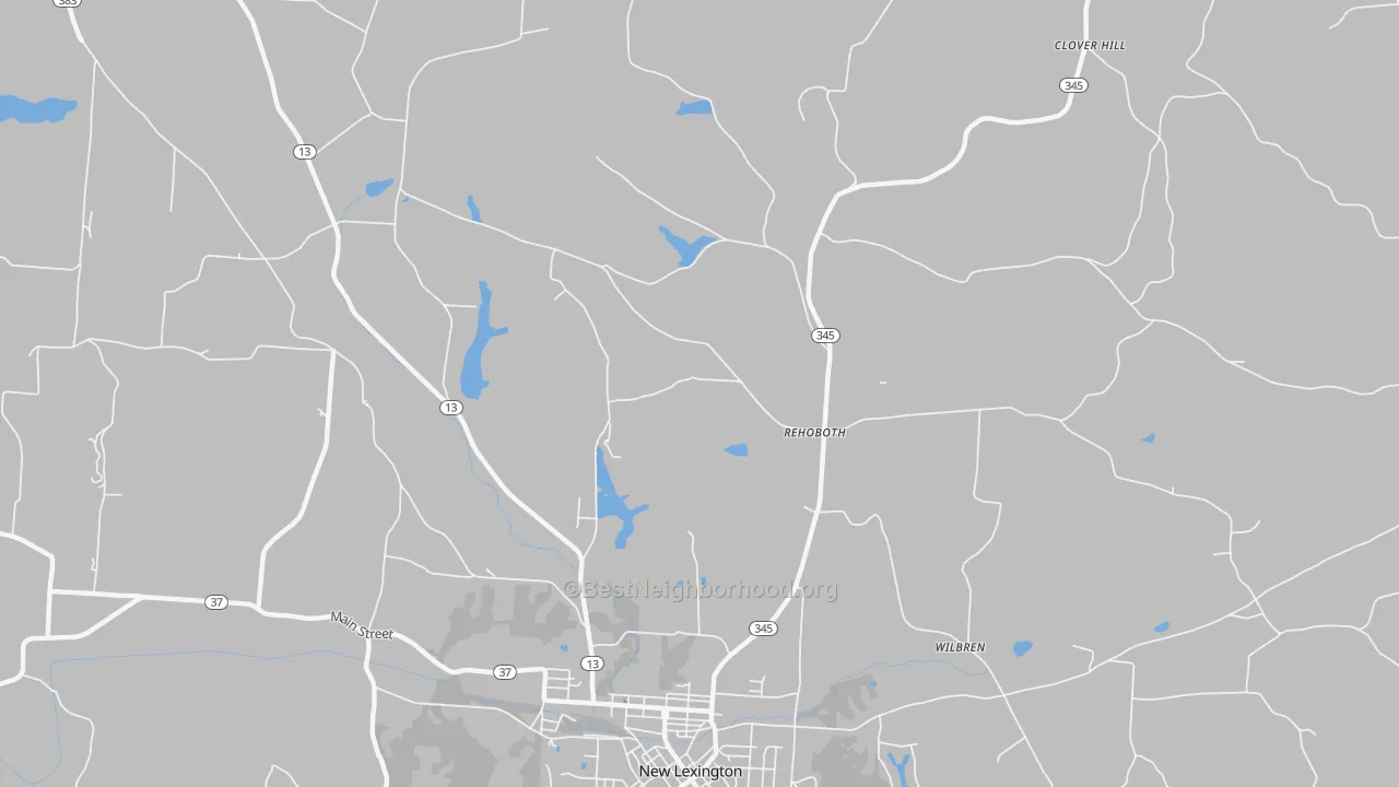 Transit Grade map of Rehoboth, OH