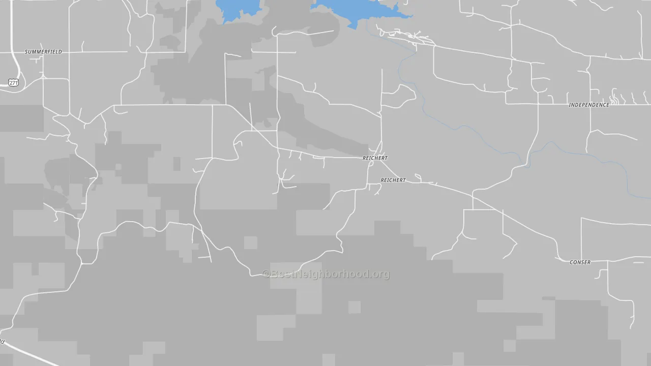 Transit Grade map of Reichert, OK