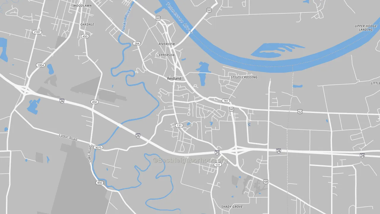 Transit Grade map of Reidland, KY
