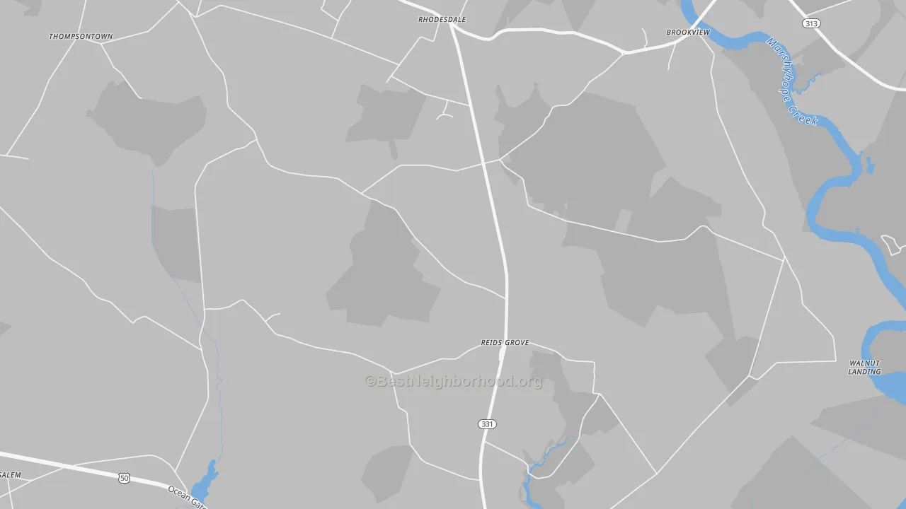 Transit Grade map of Reids Grove, MD