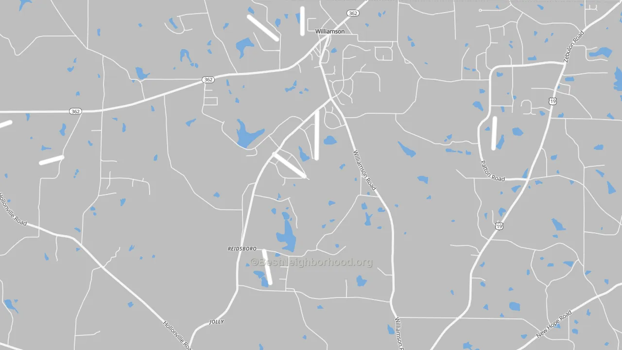 Transit Grade map of Reidsboro, GA